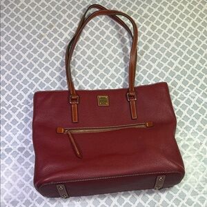 Dooney & Bourke Burgundy Leather Tote